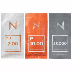 Kit de calibration de sonde - pH 7,0, pH 10,0, et salinité 53000uS